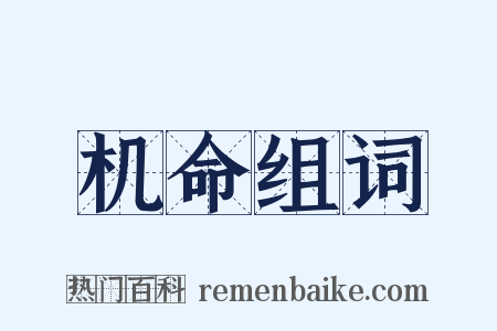 机命组词是什么意思的图片